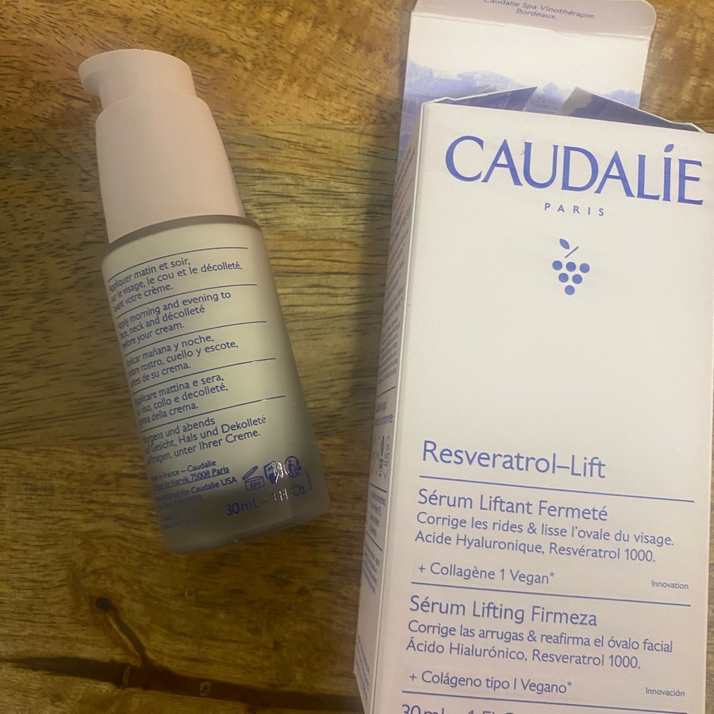 Caudalie Resveratrol firming serum.